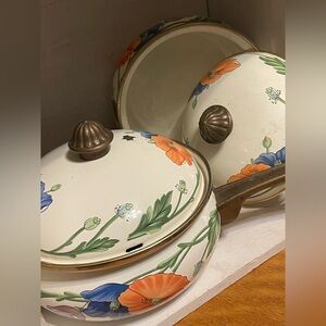 Villeroy & Boch Amapola enamelware cookware, 3 piece set